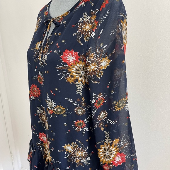 Very J Navy Blue Floral Dress . Size small - Picture 11 of 16
